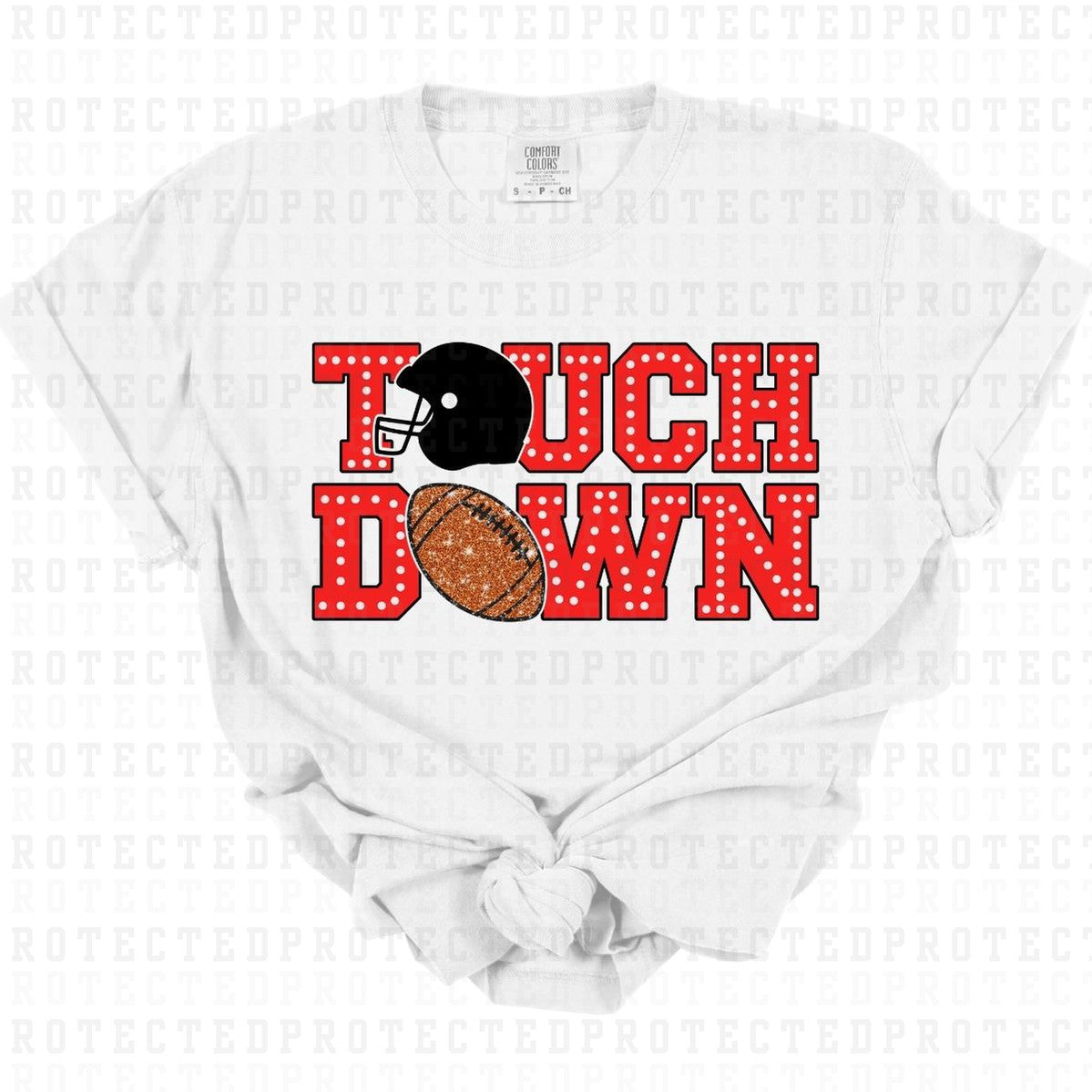 TOUCHDOWN *FAUX SEQUIN* - DTF TRANSFER