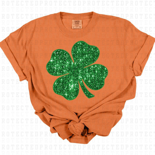 4 LEAF CLOVER *FAUX SEQUIN* - DTF TRANSFER