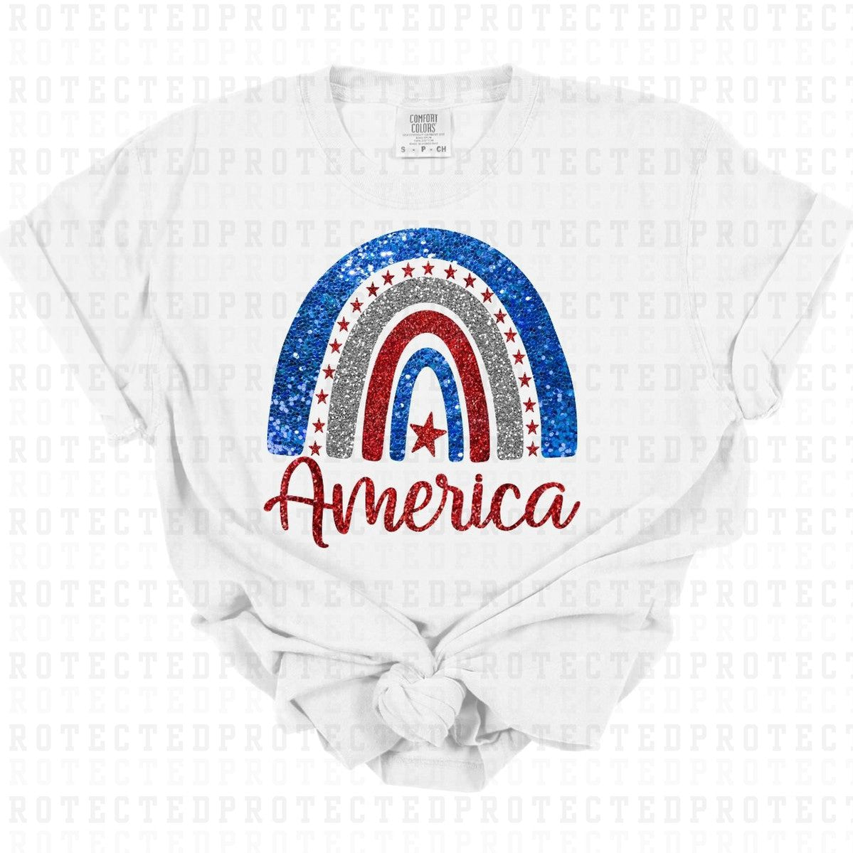 AMERICA *FAUX SEQUIN* - DTF TRANSFER