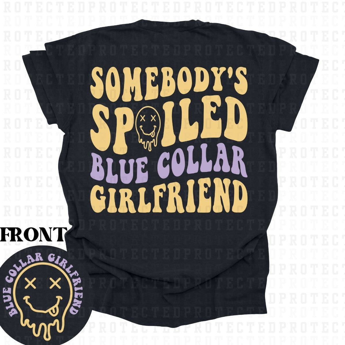 BLUE COLLAR GIRLFRIEND (POCKET/BACK) - DTF TRANSFER