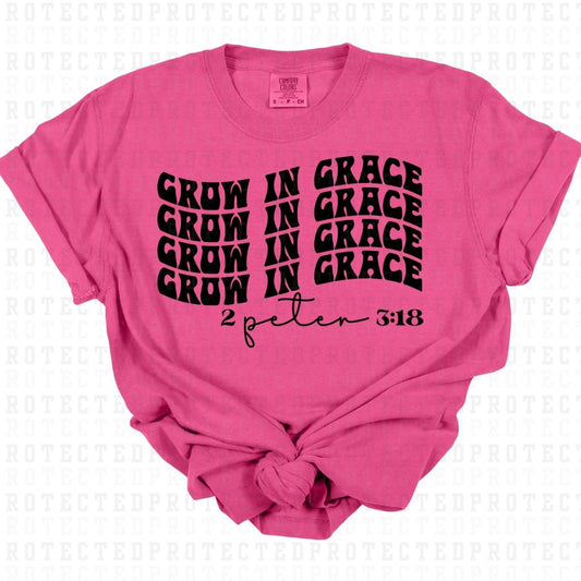 GROW IN GRACE 4X 2 PETER 3:18 *SINGLE COLOR* - DTF TRANSFER