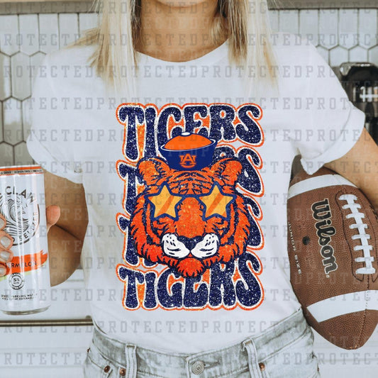 AUBURN TIGERS FOOTBALL SEQUIN - DTF TRANSFER