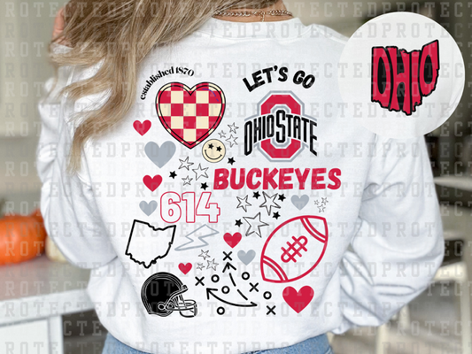 LETS GO BUCKEYES (POCKET/BACK) - DTF TRANSFER