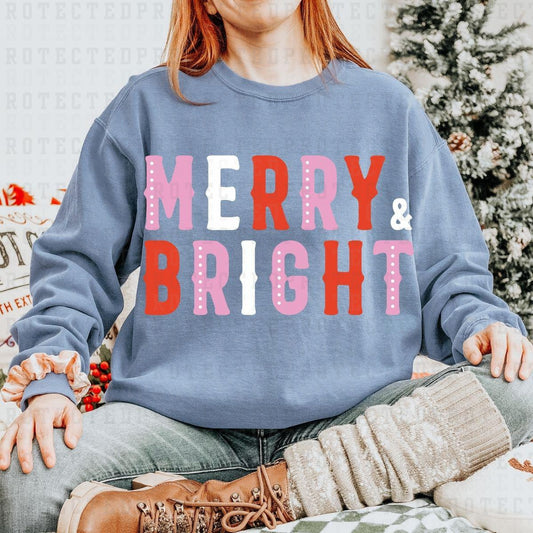 MERRY AND BRIGHT *BOLD FONT* - DTF TRANSFER