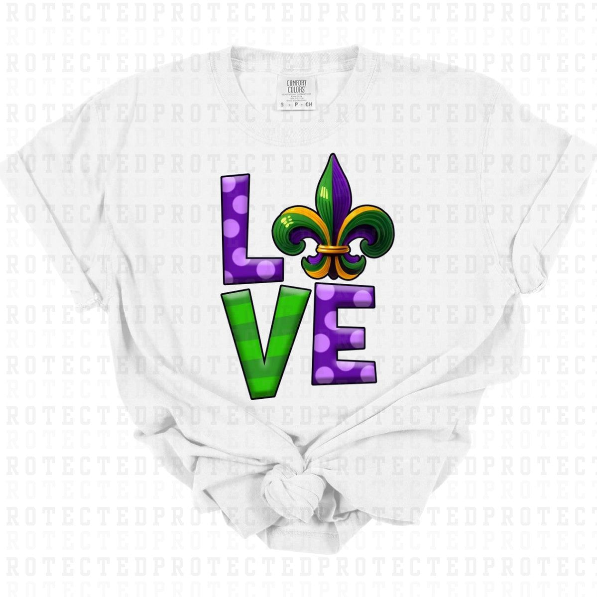 MARDI GRAS LOVE - DTF TRANSFER