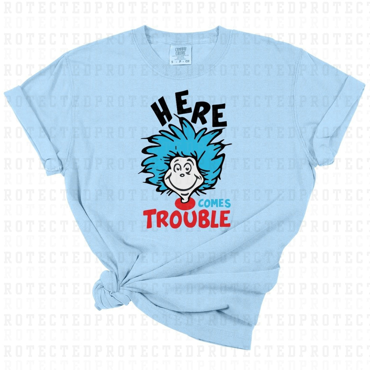 HERE COMES TROUBLE *DR SEUSS* - DTF TRANSFER