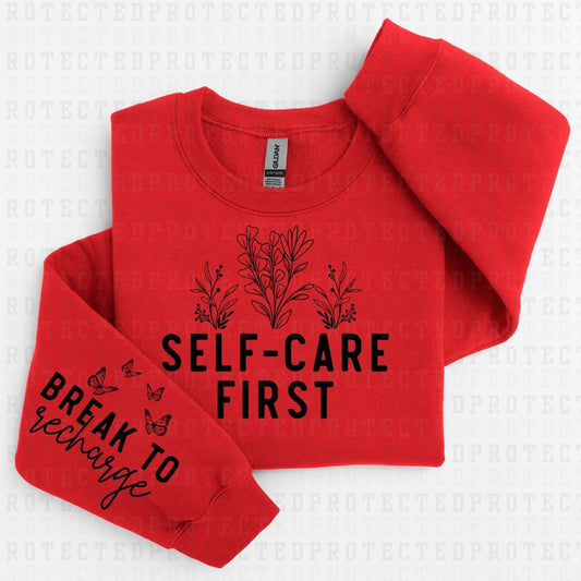 SELF CARE FIRST - *SINGLE COLOR - SLEEVE DESIGN COMES IN 6"* (FULL FRONT/1 SLEEVE) - DTF TRANSFER