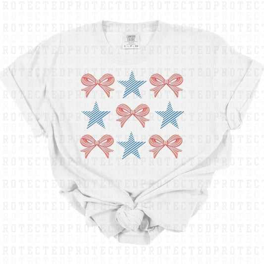 COQUETTE PATRIOTIC STARS & BOWS - DTF TRANSFER