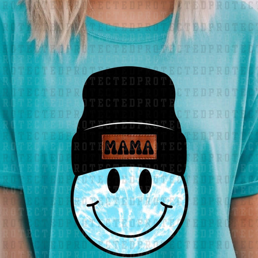 MAMA BEANIE SMILEY TIE DYE *20* - DTF TRANSFER