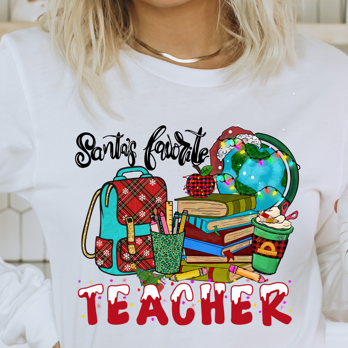 Santas Favorite Teacher Dtf Transfer Kai Rae Transfers