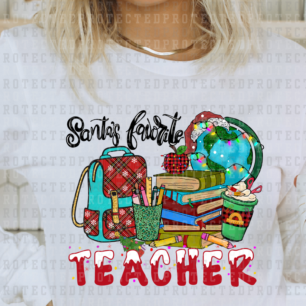 SANTA'S FAVORITE TEACHER - DTF TRANSFER