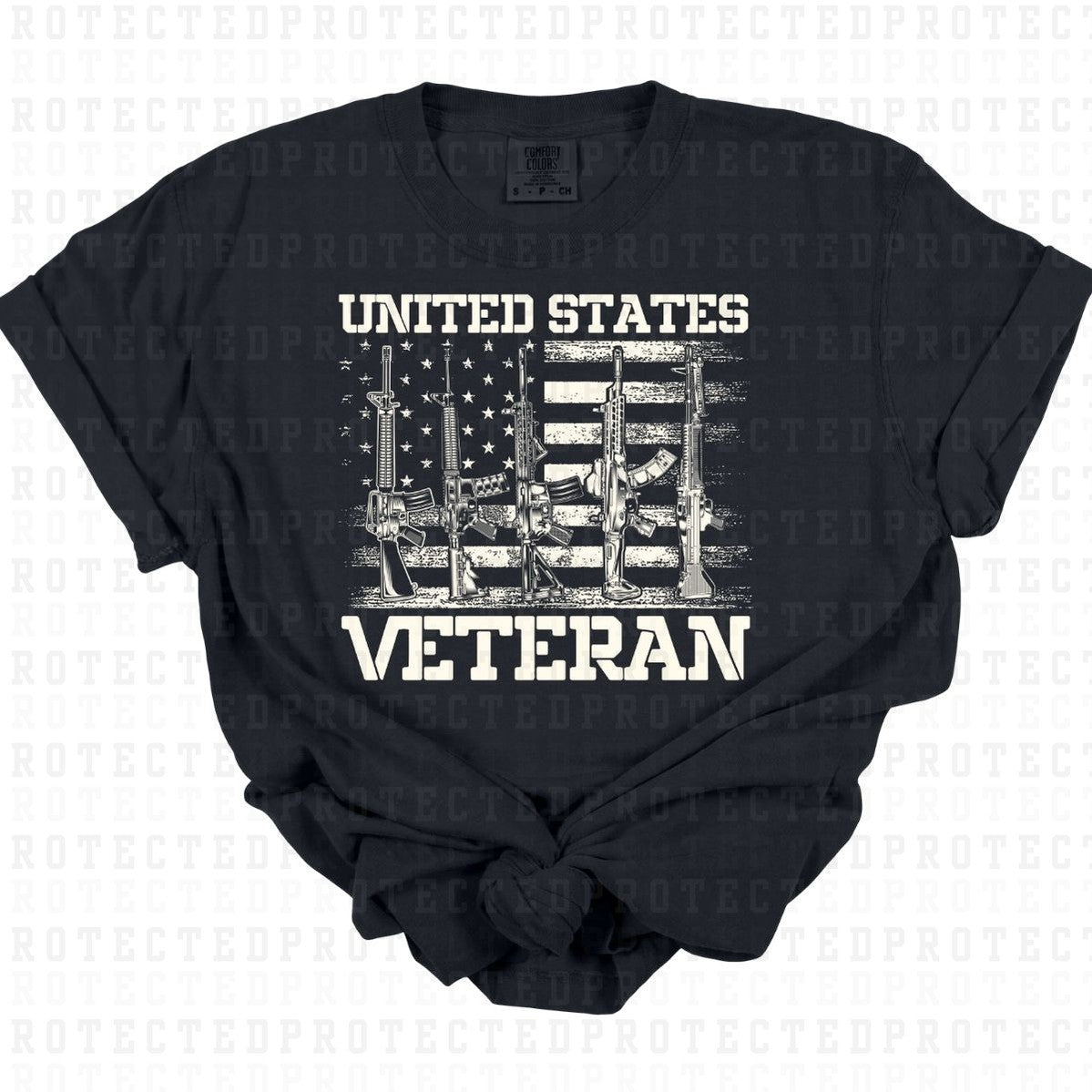 UNITED STATES VETERAN *SINGLE COLOR* - DTF TRANSFER