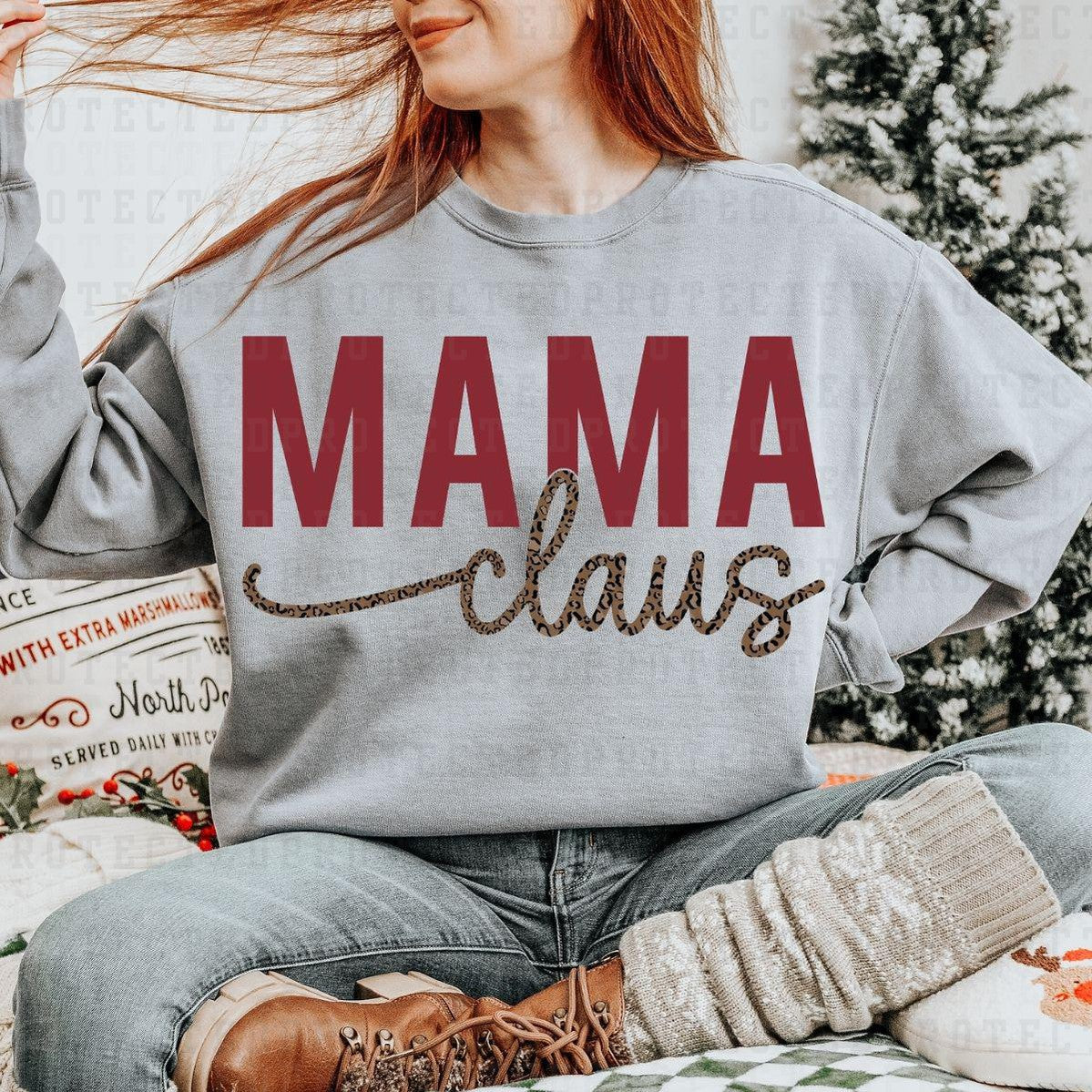 MAMA CLAUS *W/ANIMAL PRINT* - DTF TRANSFER