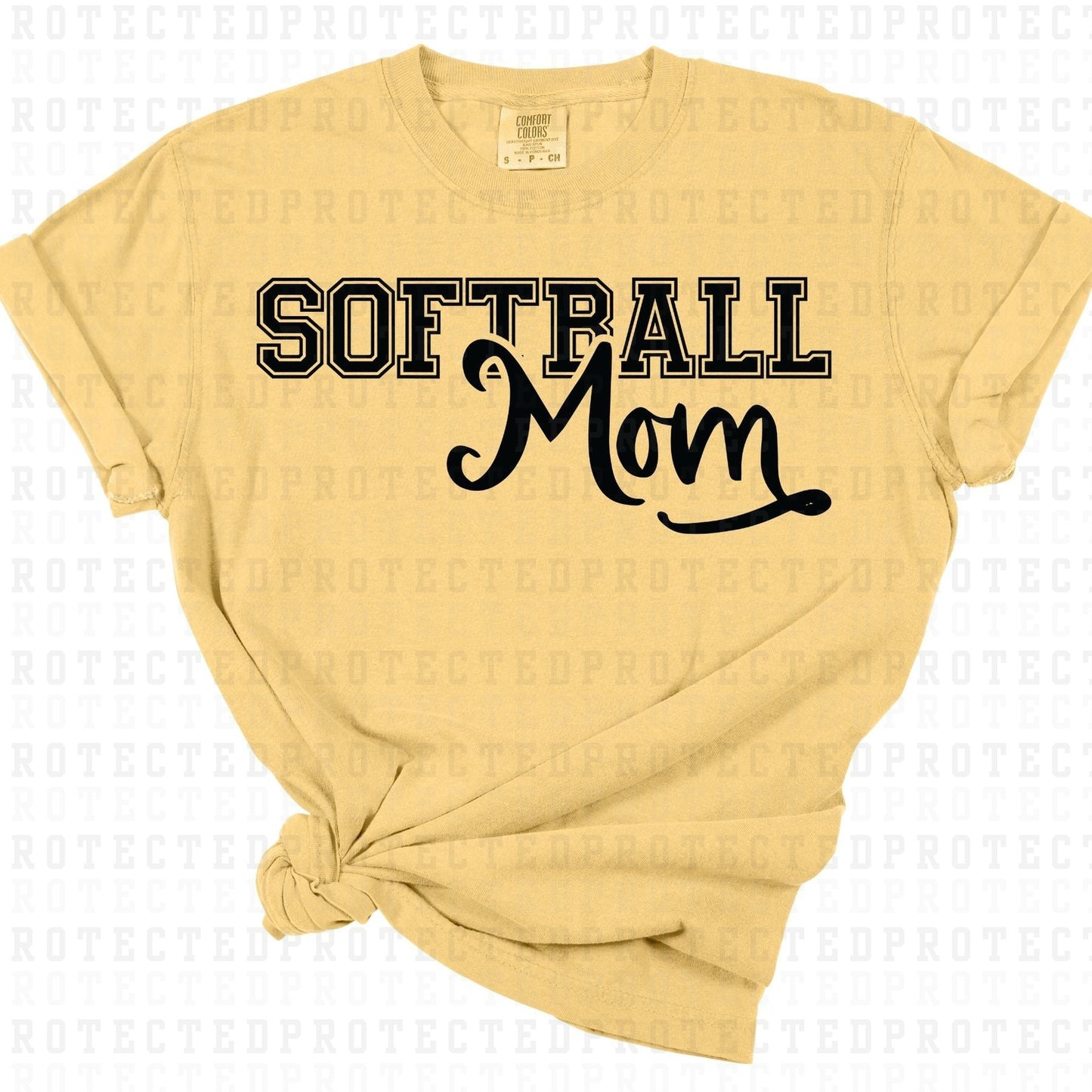 SOFTBALL MOM *SINGLE COLOR* - DTF TRANSFER