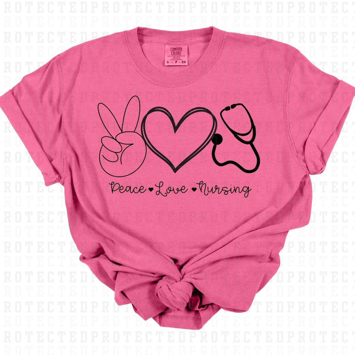 PEACE LOVE NURSING *SINGLE COLOR* - DTF TRANSFER