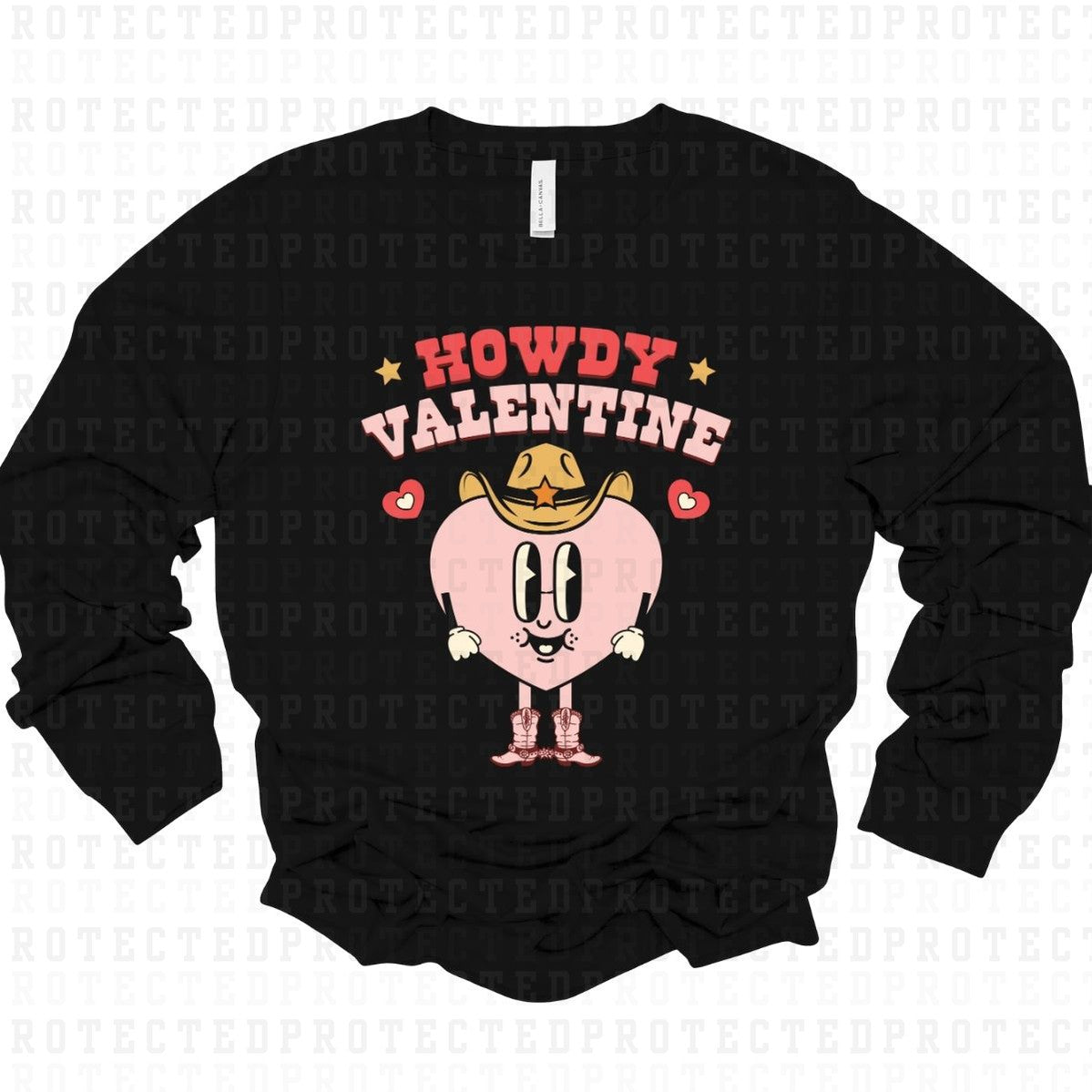 HOWDY VALENTINE *BLACKOUT* - DTF TRANSFER