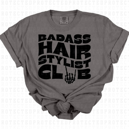 BAD ASS HAIR STYLIST CLUB *SINGLE COLOR* - DTF TRANSFER