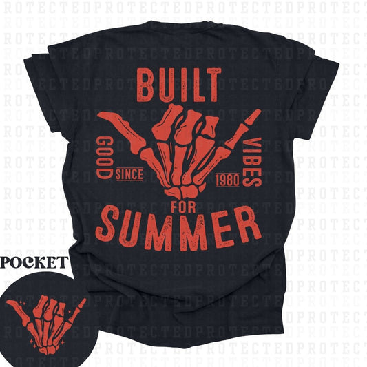 BUILT FOR SUMMER *SINGLE COLOR*(POCKET/BACK)- DTF TRANSFER