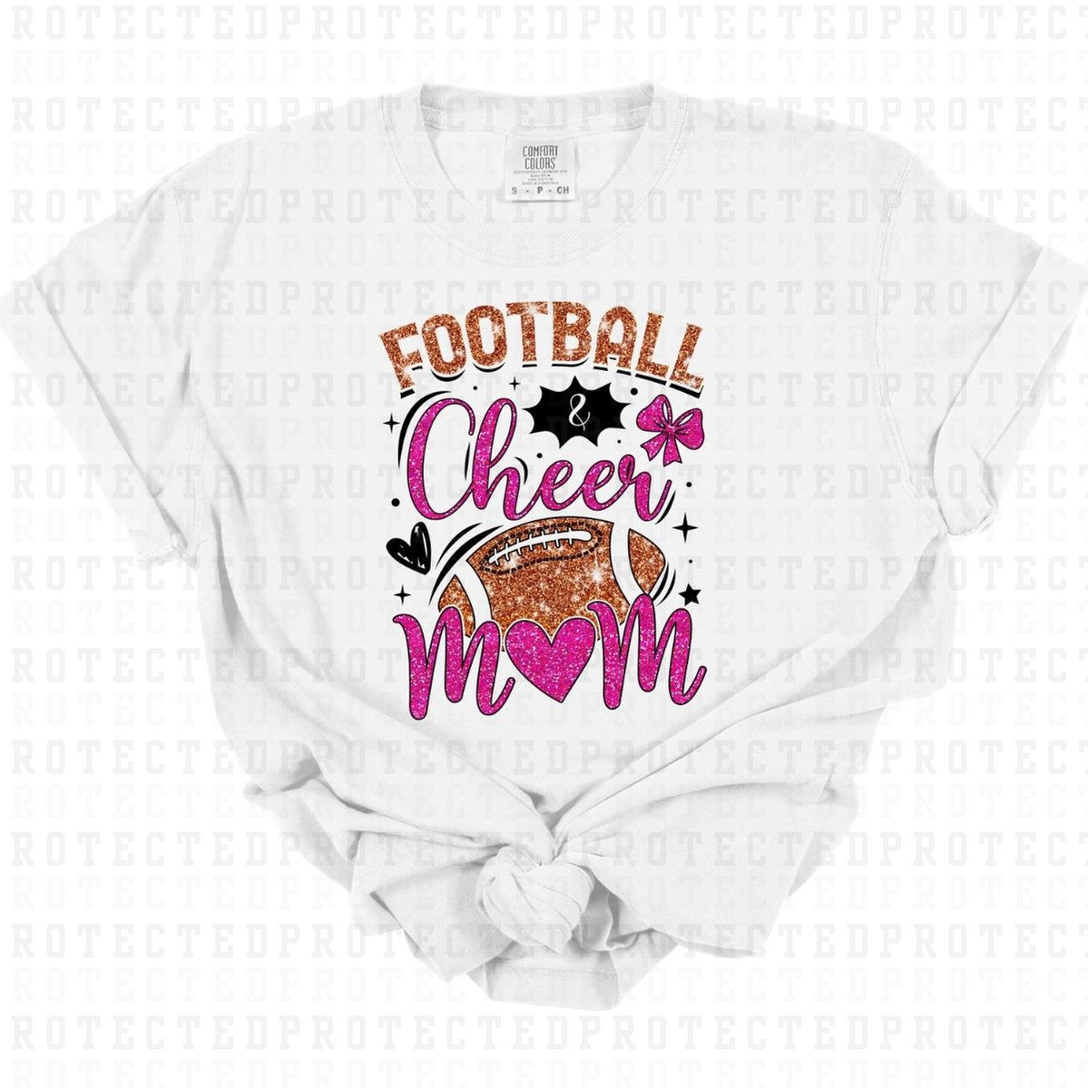 FOOTBALL & CHEER MOM *FAUX SEQUIN* - DTF TRANSFER