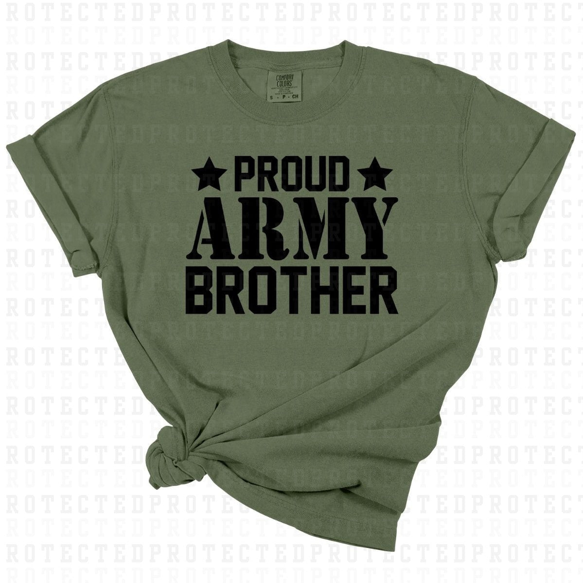 PROUD ARMY BROTHER *SINGLE COLOR* - DTF TRANSFER