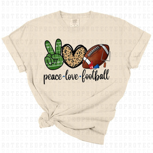 PEACE LOVE FOOTBALL - DTF TRANSFER