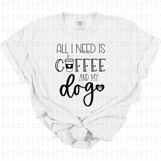 COFFEE & MY DOG *SINGLE COLOR* - DTF TRANSFER