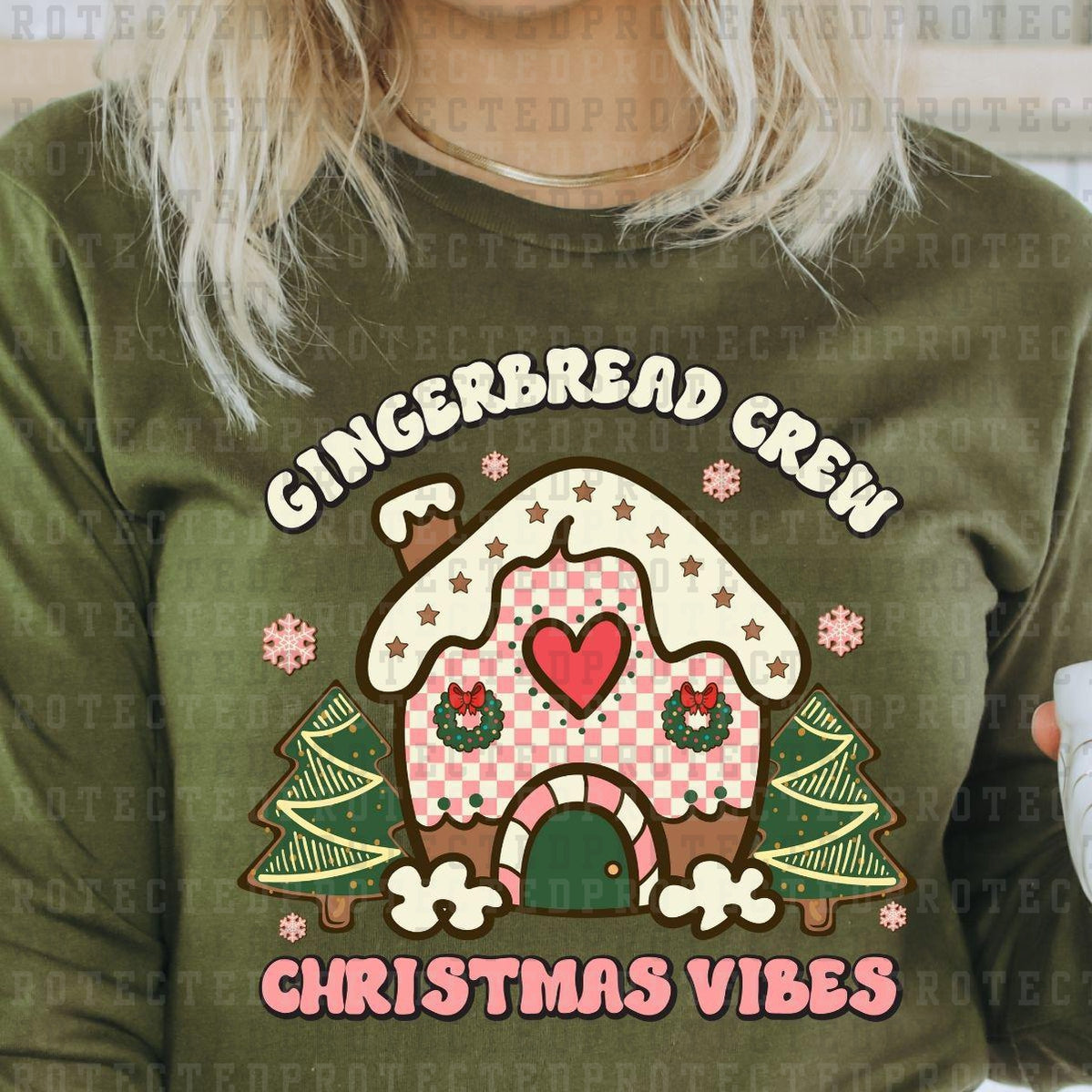 GINGERBREAD CREW CHRISTMAS VIBES - DTF TRANSFER