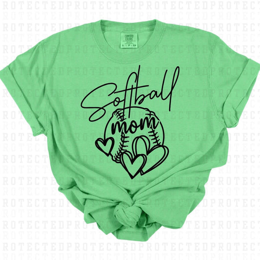 SOFTBALL MOM *SINGLE COLOR* - DTF TRANSFER