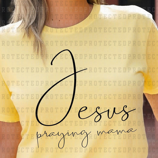 JESUS PRAYING MAMA *SINGLE COLOR* - DTF TRANSFER