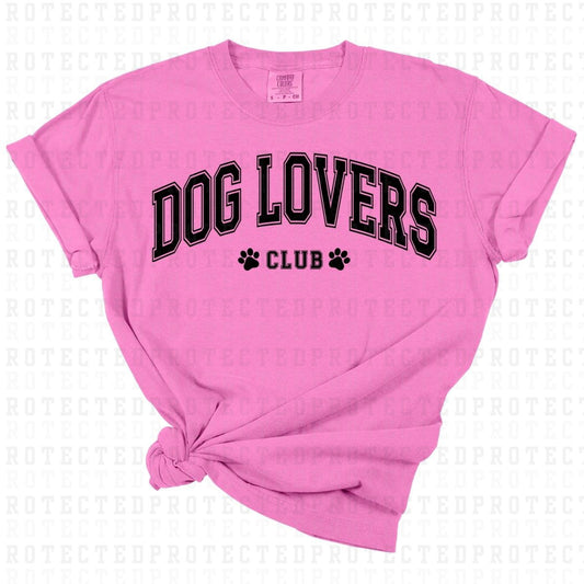 DOG LOVERS CLUB *BLACK - SINGLE COLOR* - DTF TRANSFER