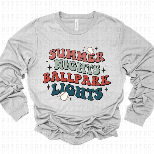 SUMMER NIGHTS BALL PARK LIGHTS *BASEBALL* - DTF TRANSFER