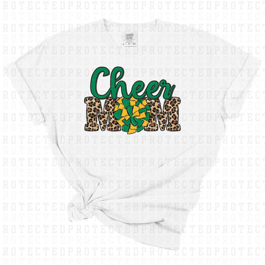 CHEER MOM *GREEN & GOLD* - DTF TRANSFER