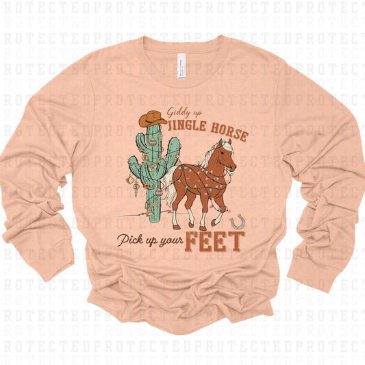 GIDDY UP JINGLE HORSE PICK UP YOUR FEET - DTF TRANSFER