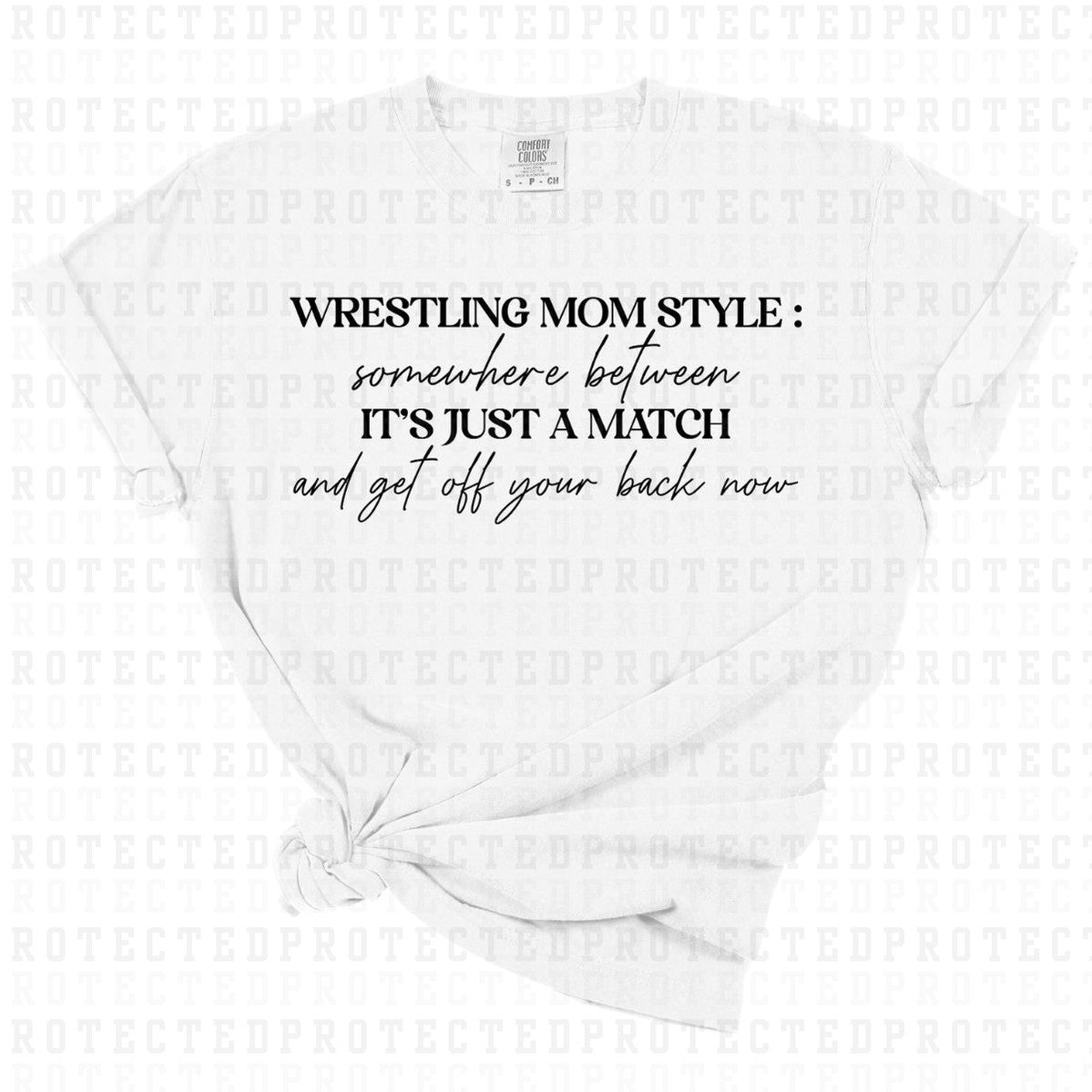 WRESTLING MOM STYLE *SINGLE COLOR* - DTF TRANSFER