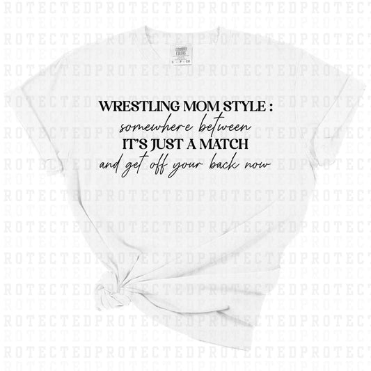 WRESTLING MOM STYLE *SINGLE COLOR* - DTF TRANSFER