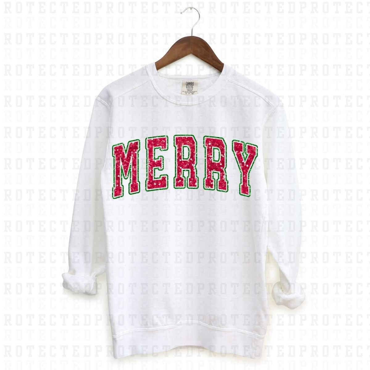 MERRY *FAUX SEQUIN* - DTF TRANSFER