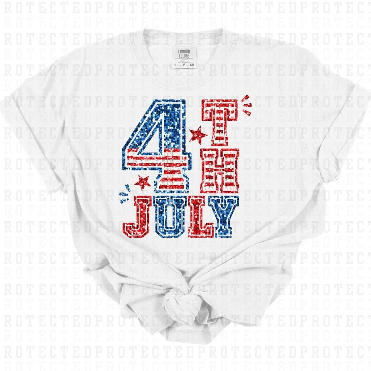 4TH OF JULY *FAUX SEQUIN* - DTF TRANSFER