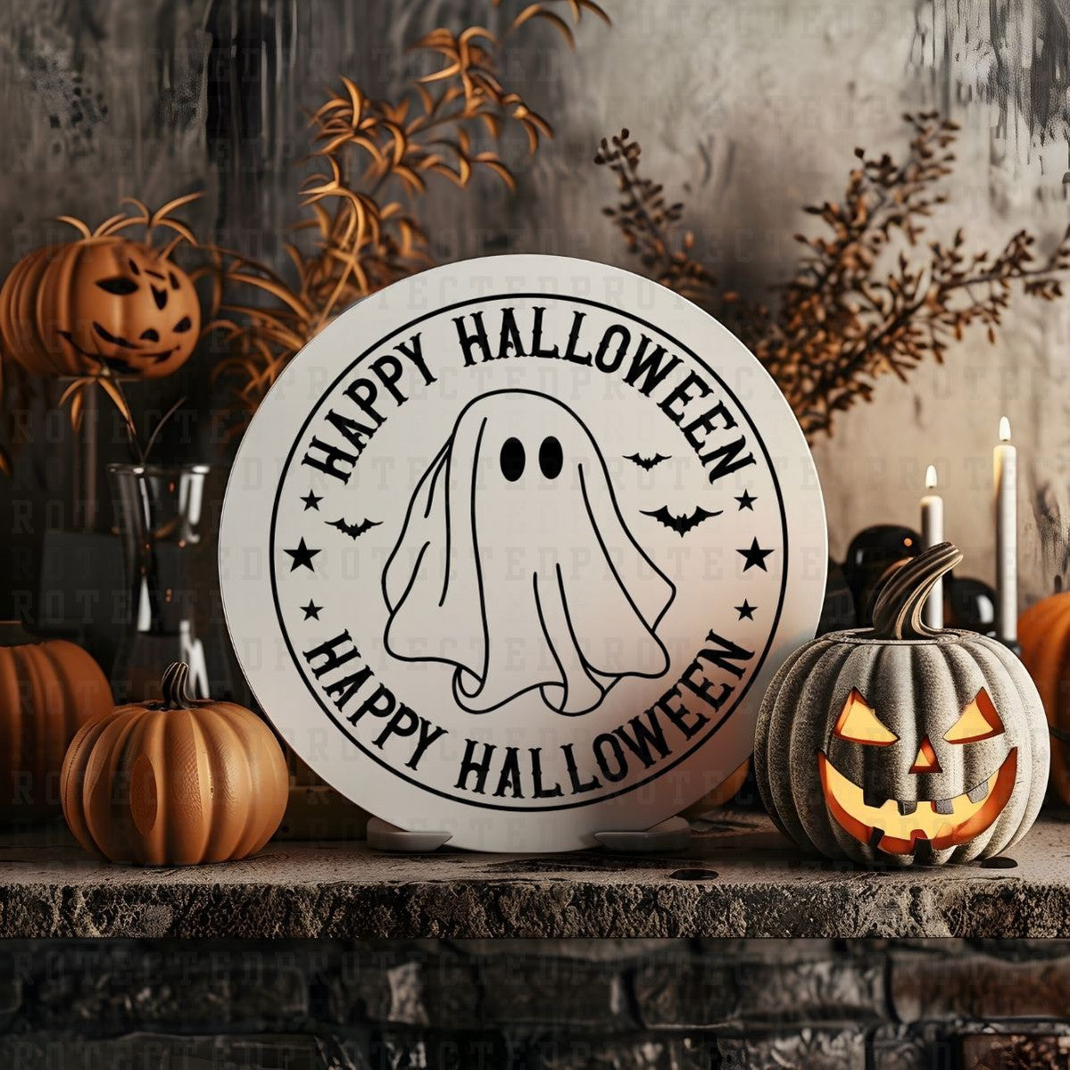 HAPPY HALLOWEEN *SINGLE COLOR* - DTF TRANSFER