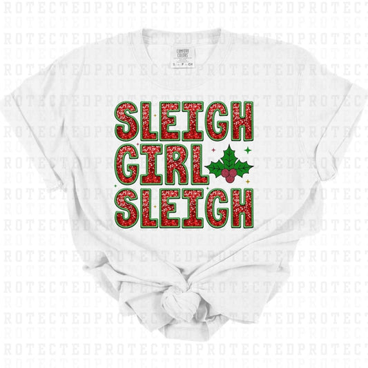 SLEIGH GIRL SLEIGH *FAUX SEQUIN* - DTF TRANSFER