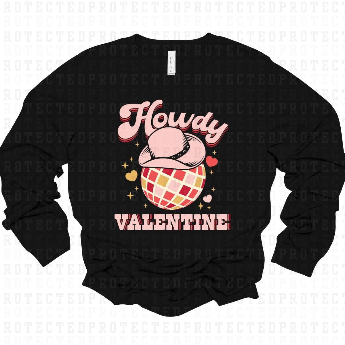 HOWDY VALENTINE *BLACKOUT* - DTF TRANSFER