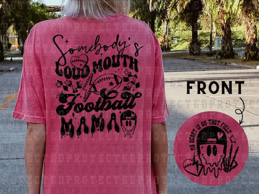 FOOTBALL MAMA (SINGLE COLOR/POCKET/BACK) - DTF TRANSFER