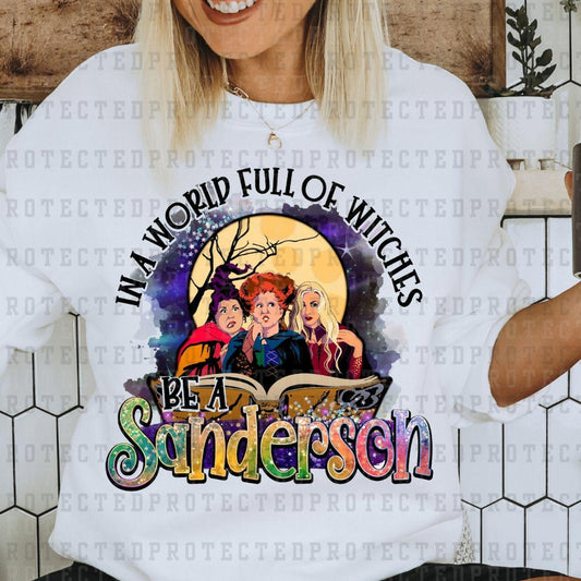 IN A WORLD FULL OF WITCHES BE SANDERSON - DTF TRANSFER