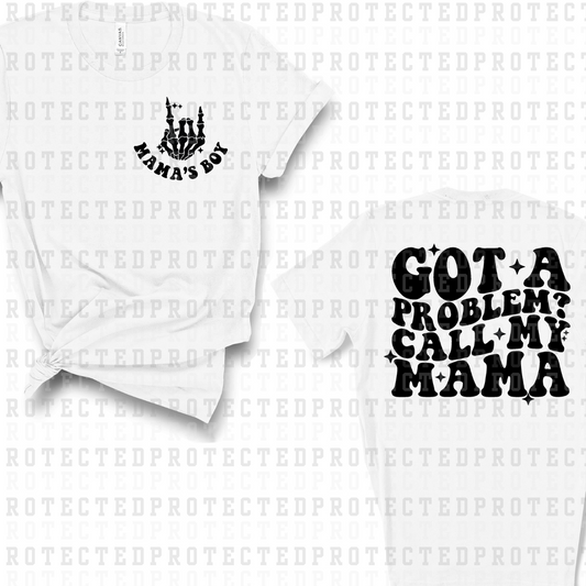 CALL MY MAMA (SINGLE COLOR/POCKET/BACK) - DTF TRANSFER