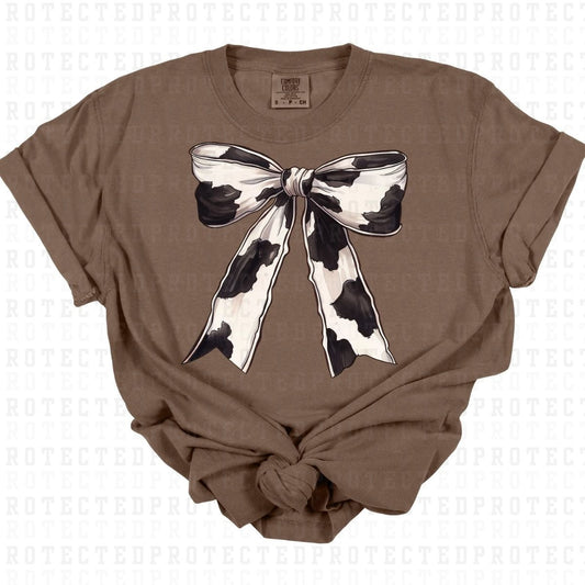 COQUETTE COW PRINT BOW - DTF TRANSFER