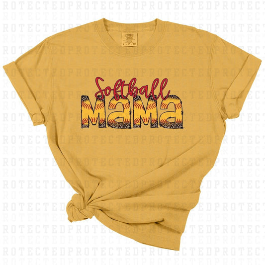 SOFTBALL MAMA *RED* - DTF TRANSFER