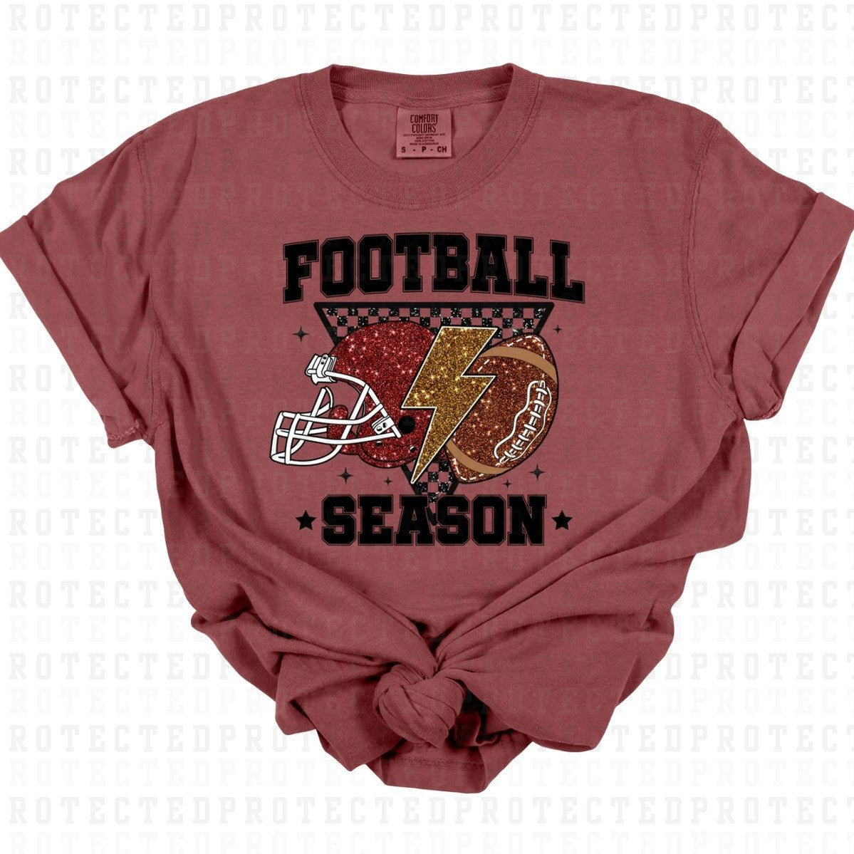 FOOTBALL SEASON *FAUX SEQUIN* - DTF TRANSFER