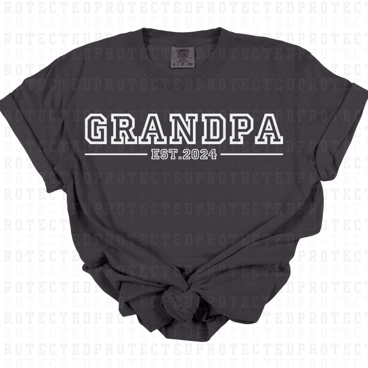 GRANDPA EST 2024 *SINGLE COLOR* - DTF TRANSFER