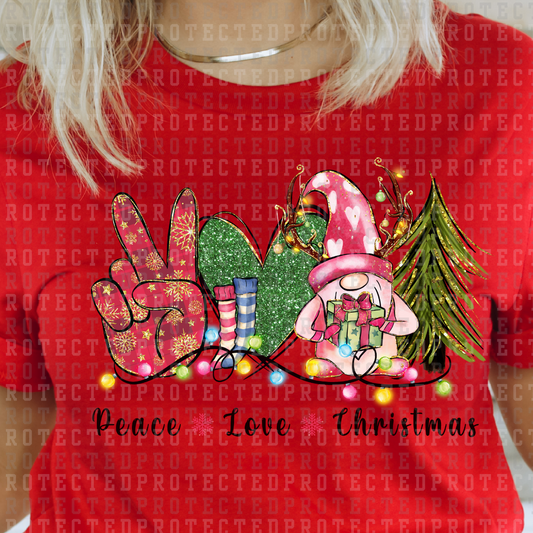 PEACE LOVE CHRISTMAS - DTF TRANSFER