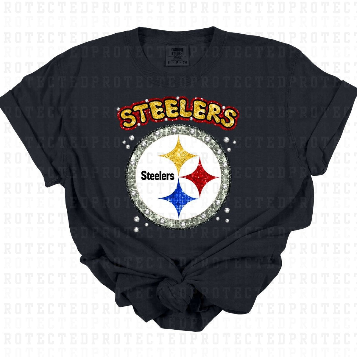 STEELERS *FAUX RHINESTONES/FAUX SEQUIN* - DTF TRANSFER