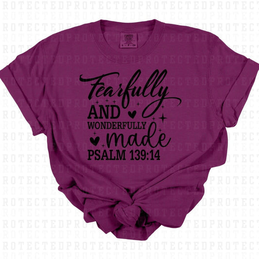 FEARFULLY AND WONDERFULLY MADE *SINGLE COLOR* - DTF TRANSFER